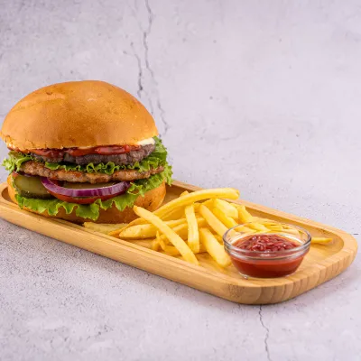 Микс бургер с фри